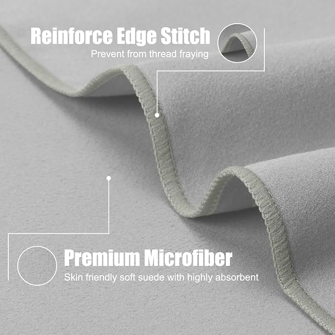 Quick Dry Travel Towel, 3 Sizes 1 Pack Camping Microfiber Towel, Lightweight - Image 3