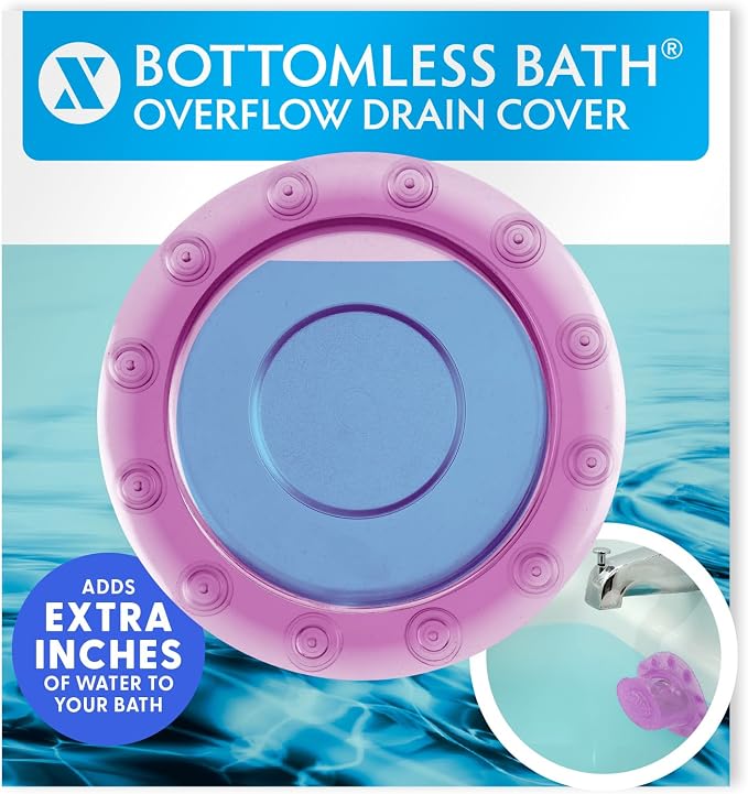 SlipX Solutions Bottomless Bath | Overflow Drain Cover by SlipXSolutions