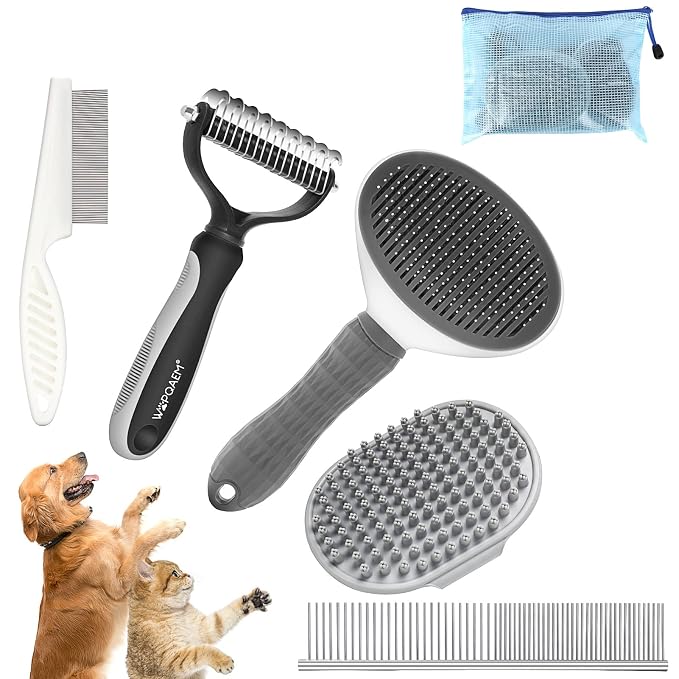 Dog Brush Grooming Kit 5 PCS by WOPQAEM%C2%AE