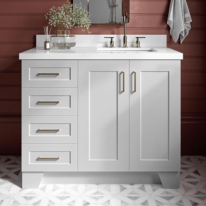 ARIEL Taylor 43 Inch Grey Bathroom Vanity - Image 3