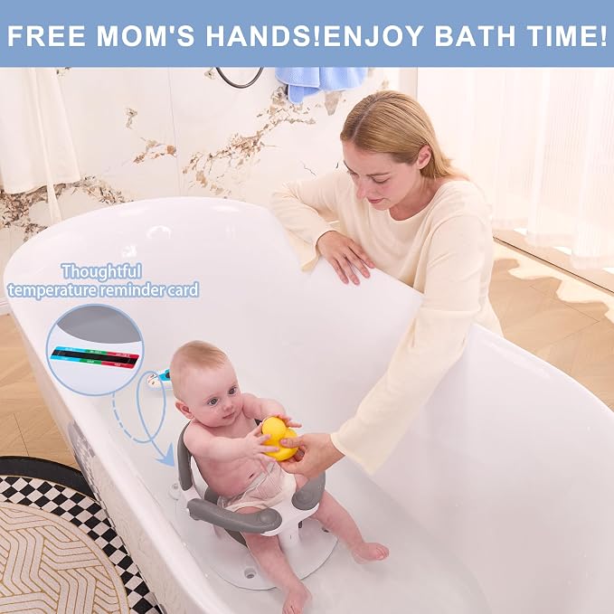Baby Bath seat for Babies 6 Months & up, 360° Stable Toddler Bath Chair - Image 2