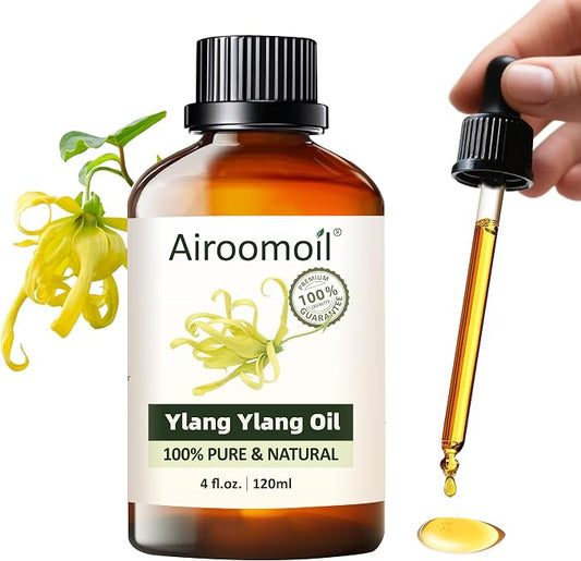 Pure Ylang Ylang Essential Oil, 100% Natural Ylang Ylang Oil, Premium Grade by Airoomoil