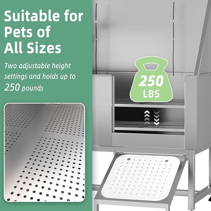 Professional Stainless Steel Dog Washing Station - Image 4