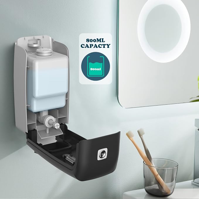 interhasa! Soap Dispenser Wall Mount Refillable 28oz Hand Sanitizer Dispenser - Image 3