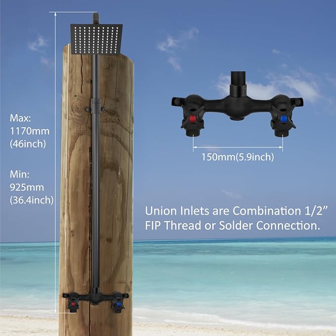 Aolemi Outdoor Shower Kit Fixtures 6 Inch Center - Image 7