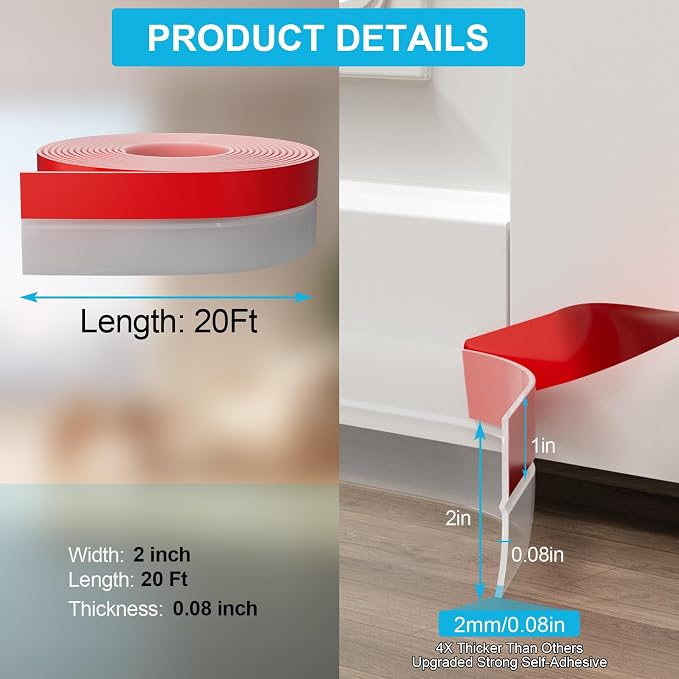 Best Door Weather Stripping Extra Thick 2mm Door Draft Stopper Silicone Seal - Image 3