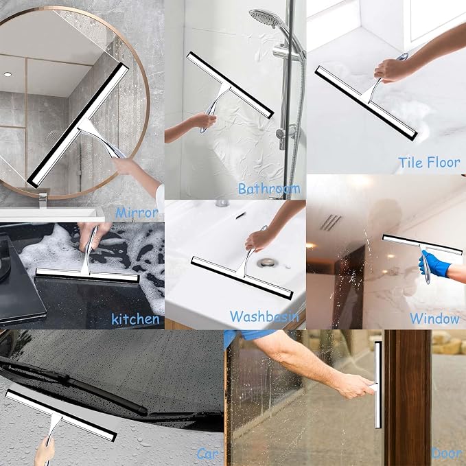 Shower Squeegee for Glass Doors, 12 Inches Bathroom Squeegee - Image 6