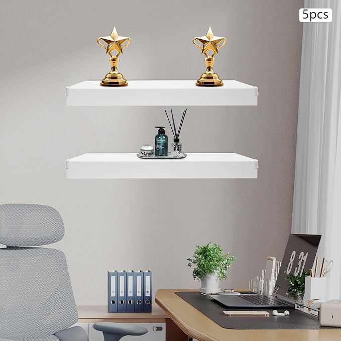 33 Inch Floating Shelves for Wall, 16 Inch Deep Hanging Shelf, Large Display & - Image 4