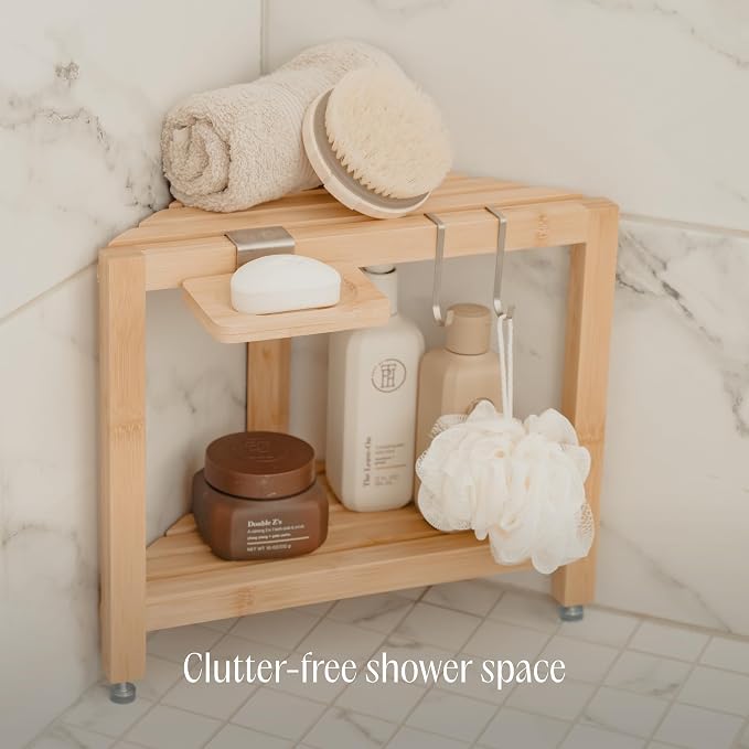 ATALIA Corner Shower Stool for Inside Shower - Image 9