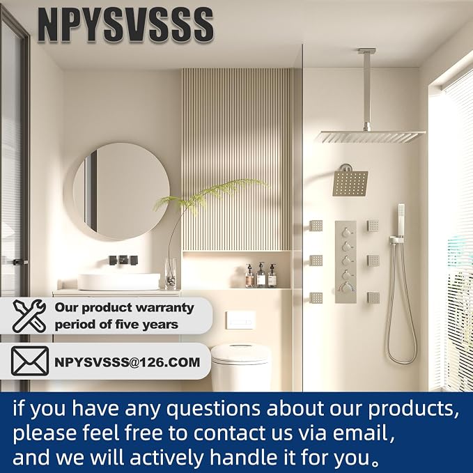 Thermostatic Shower System Dual Shower Heads - Image 9