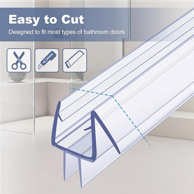4-Pack Frameless Shower Door Bottom Seal - Image 4