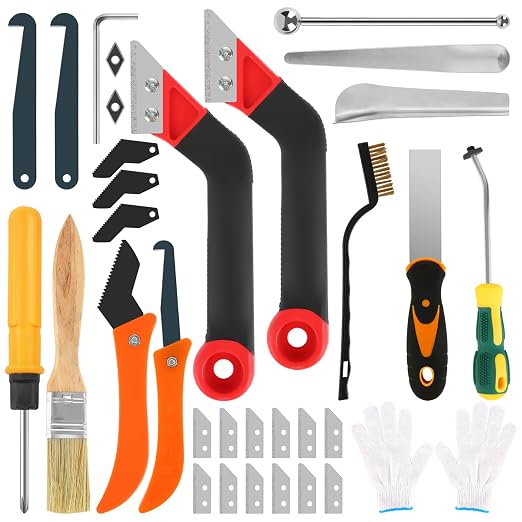 33 Pcs Grout Removal Tool Kit, 2 Tile Grout Saws by Unknown