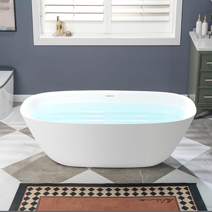 WOODBRIDGE 67" L x 32-5/8" W Luxury Contemporary Solid Surface Stone Resin by WOODBRIDGE