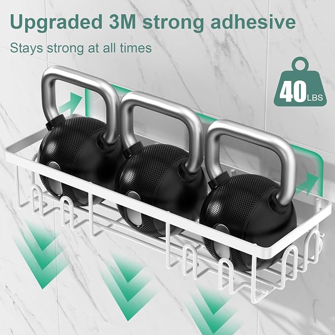 2025 New Adhesive Shower Caddy, Shower Shelves - Image 5