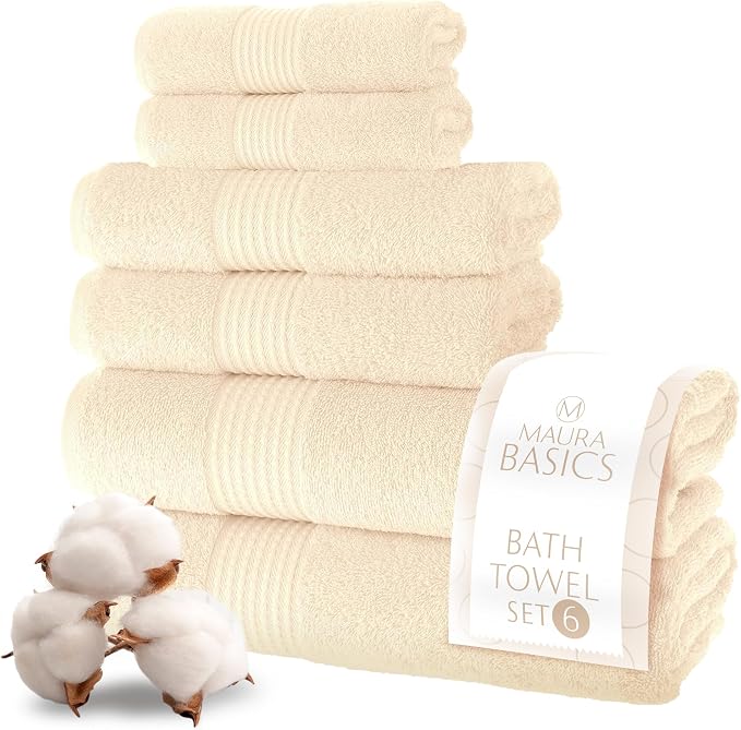 MAURA Basics Bath Towel Sets for Bathroom by MAURA