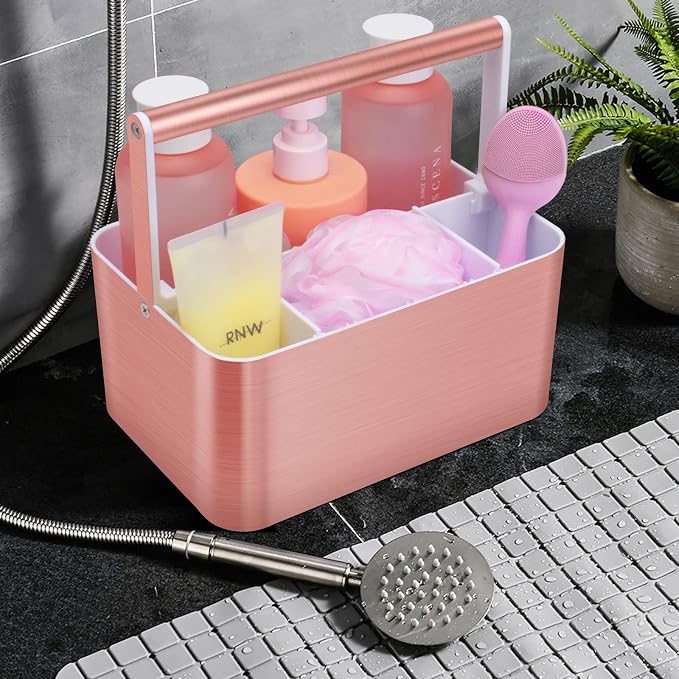 Portable Shower Caddy Tote: Divided Large Plastic Bath Basket Bin - Image 5
