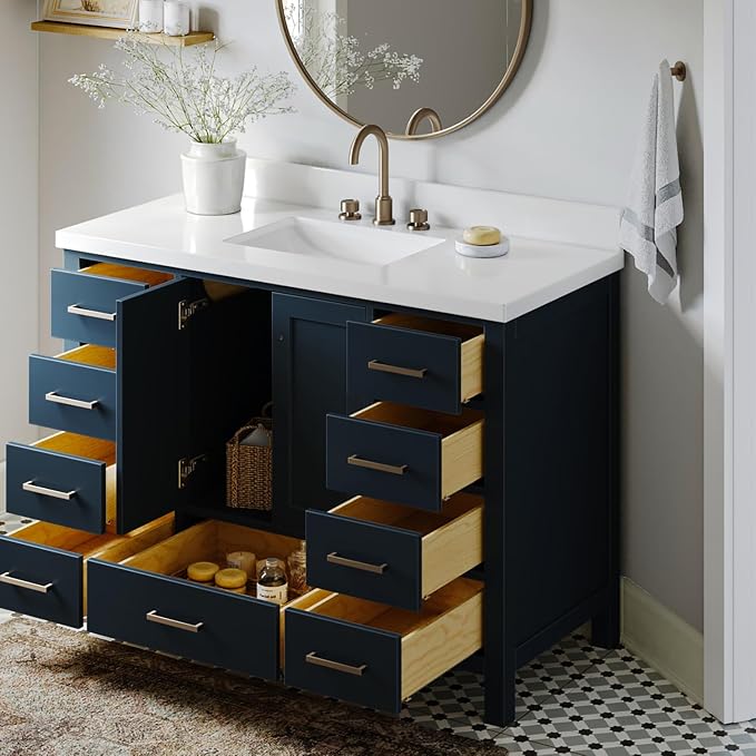 ARIEL 49" Midnight Blue Bathroom Vanity - Image 4