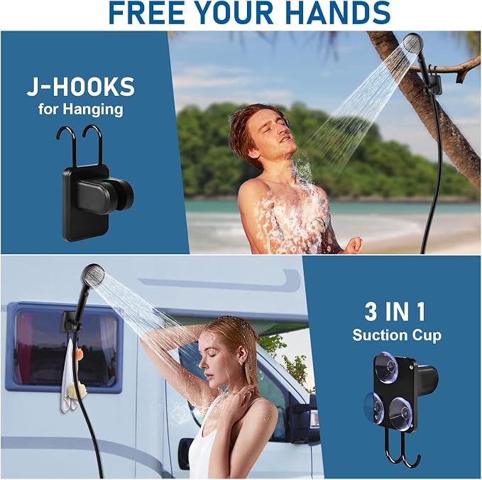 Portable Shower with Heater, Long-Lasting 6000mAh Rechargeable Camping Shower - Image 5