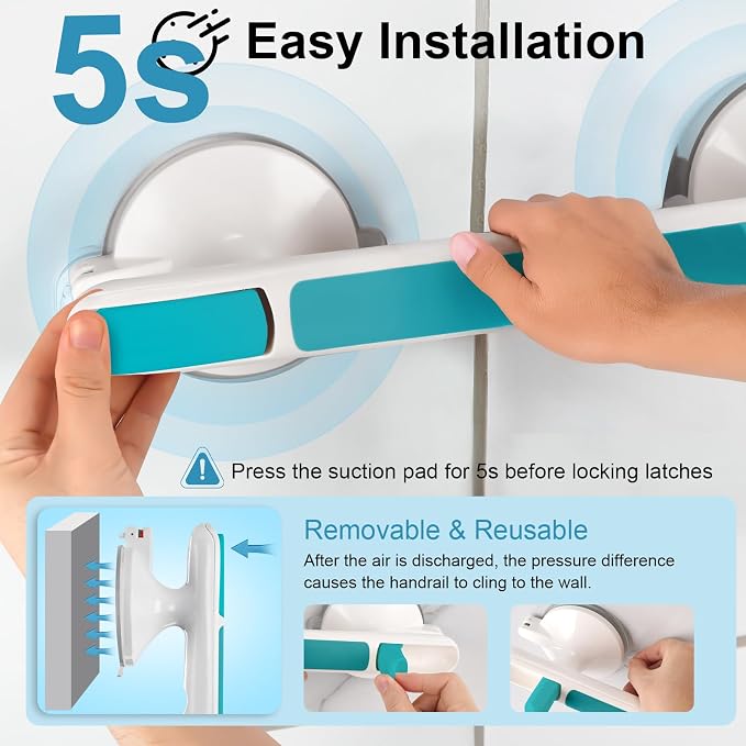 Showers Bathtubs Grab Bars, Suction Cup Handle - Image 7