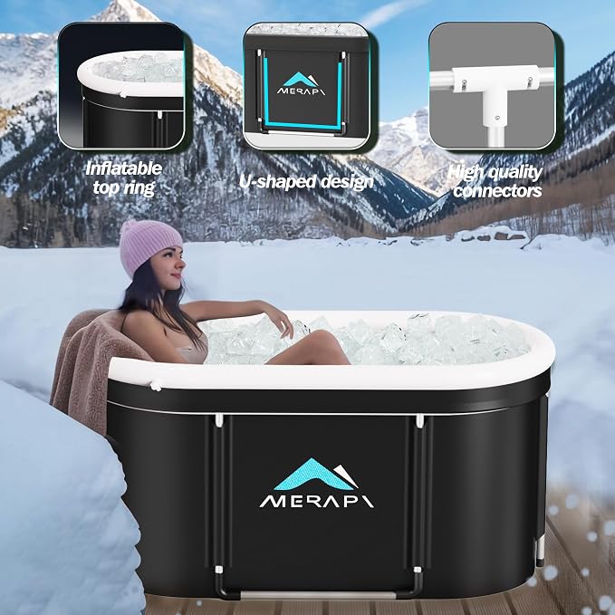 Merapi XL 131 Gal Large Oval Ice Bath Tub - Image 5