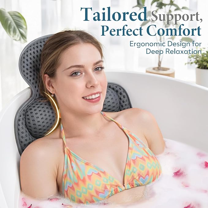 Bath Pillows for Tub, Extra Large Bathtub Cushion for Head and Neck - Image 2