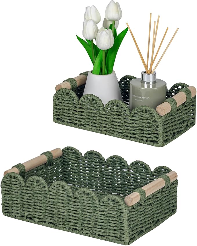 CubesLand Scalloped Edge Decor Baskets by CubesLand