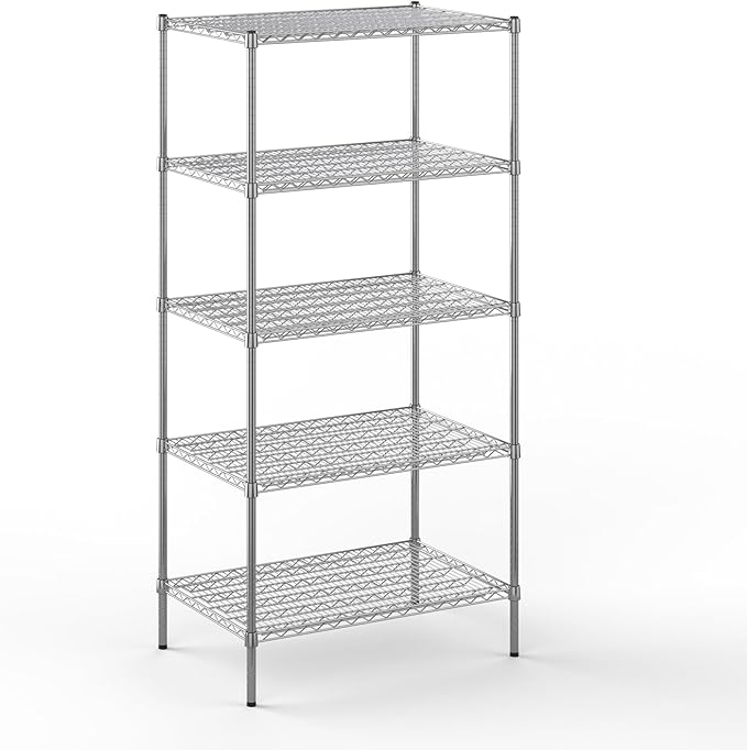 24" Deep x 36" Wide x 74" Height Wire Shelving Kit | 5-Tier | NSF Commercial by Regal+Altair