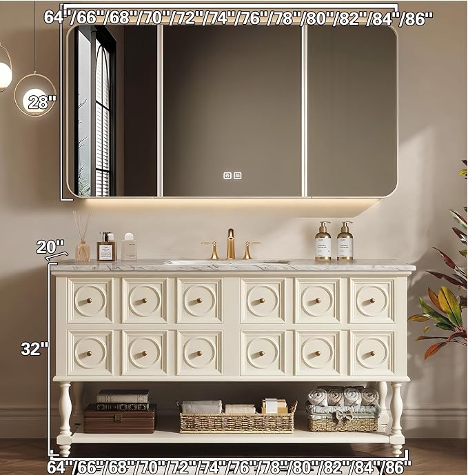 70IN Bathroom Vanity with Sink - Image 2