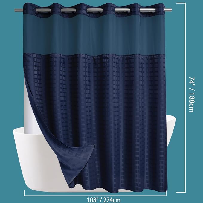 Conbo Mio Extra Wide No Hook Shower Curtain - Image 6