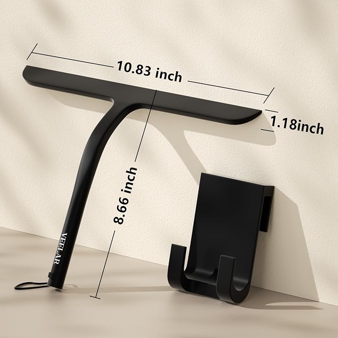 Shower Squeegee for Shower Glass, Bathroom Glass Cleaning Tool - Image 3