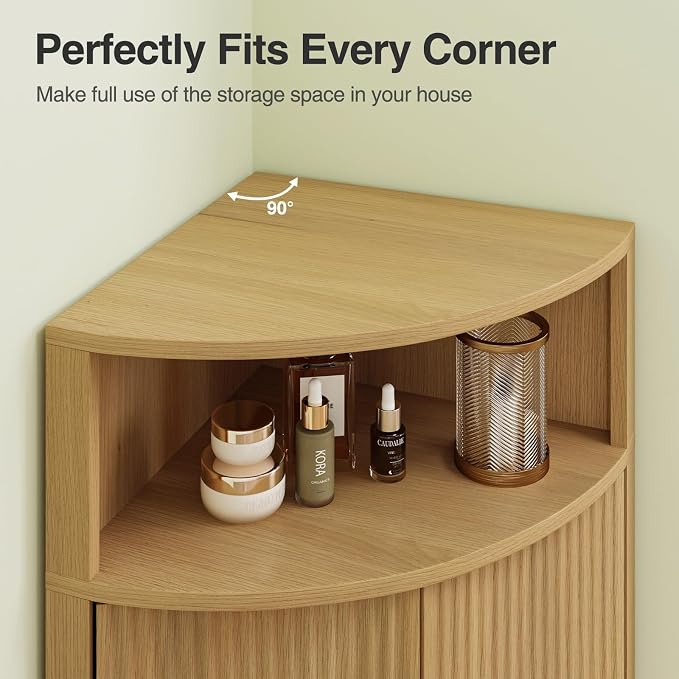 Corner Bathroom Cabinet, Modern Small Corner Cabinet - Image 5
