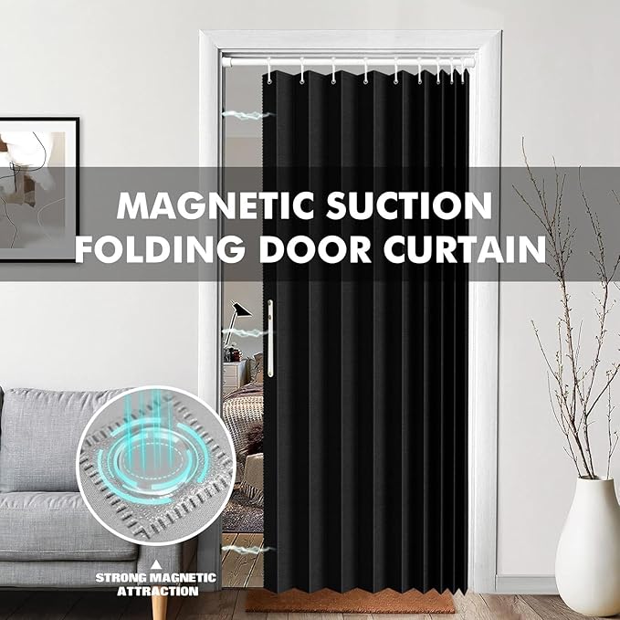 100% Blackout Fabric Folding Door Curtain - Image 5