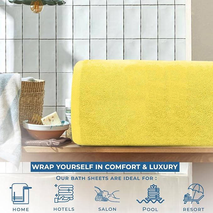 DAN RIVER Pack of 1 Bath Sheet 40x80 Inches, Large Bath Towels Oversized - Image 6