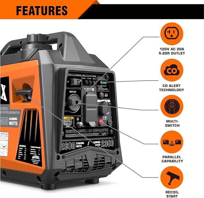 GENMAX Generator，EPA Compliant, Eco-Mode Feature, Ultra Lightweight - Image 4