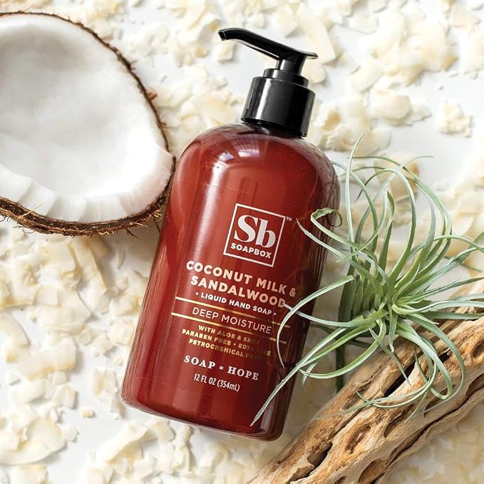 Soapbox Liquid Hand Soap Refill, Coconut Milk & Sandalwood, Paraben Free - Image 7