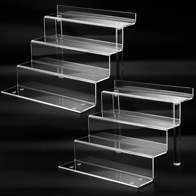 9 Inch Acrylic Shelf for Perfume Organizer in 2 Pack, 4 Tier Funko POP Shelves by bigantss