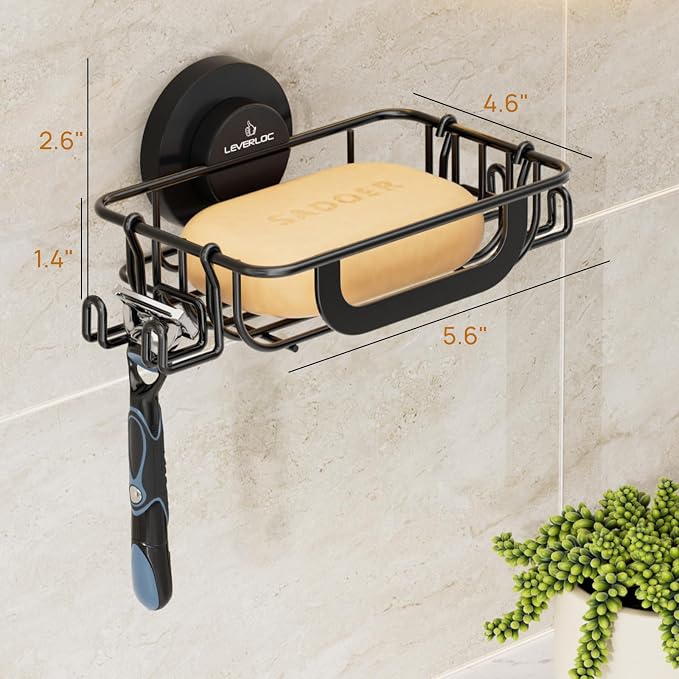 LEVERLOC Soap Holder Dish with Hooks - Image 8