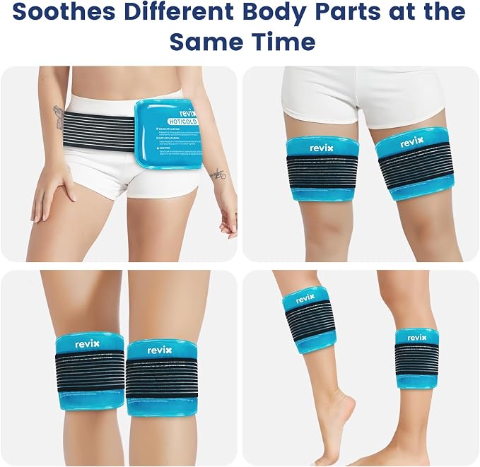 REVIX Large Ice Packs for Injuries Reusable, 2 Packs Hot & Cold Gel Ice Packs - Image 4