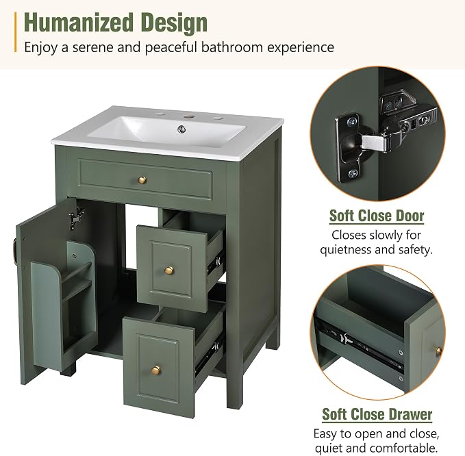 Harper & Bright Designs 24" Bathroom Vanity - Image 8