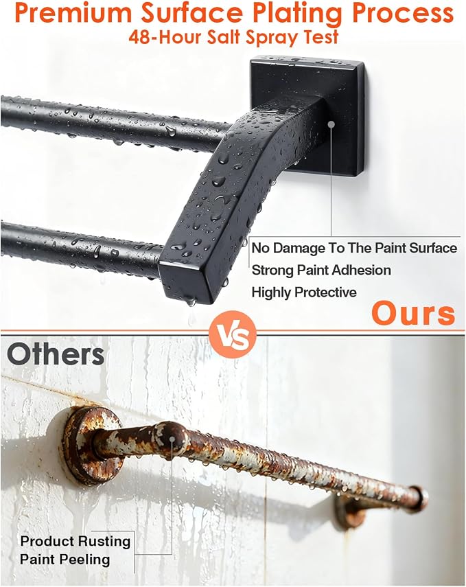 Alise Double Bath Towel Bars Towel Racks - Image 7