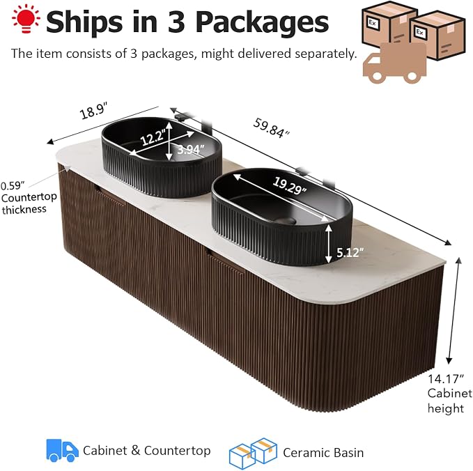 60" Floating Bathroom Vanity - Image 2