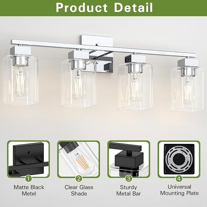 Espird 4 Light Bathroom Vanity Light - Image 6