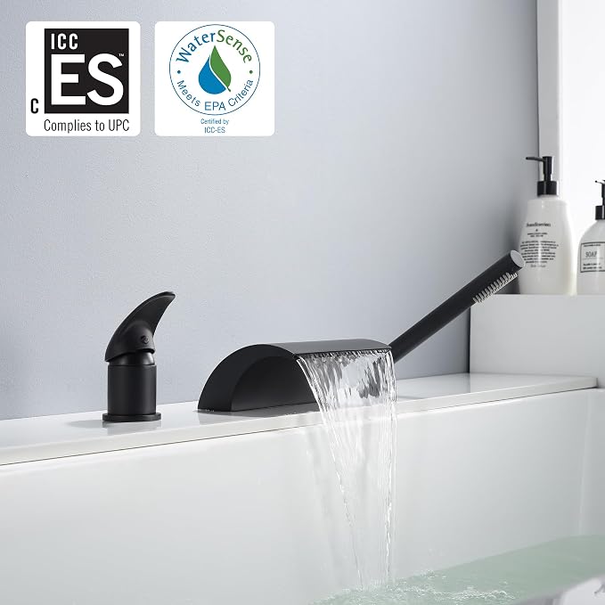 sumerain Black Roman Tub Faucet - Image 2