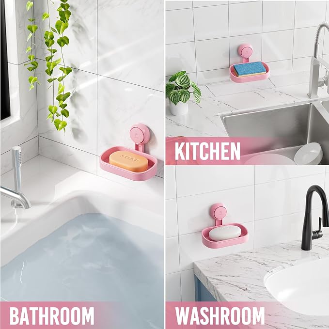 TAILI Soap Dish Bar Holder Suction Cup, Soap Saver - Image 8