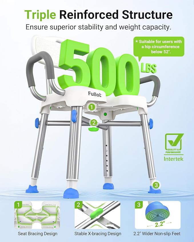 Ergonomic H-Shaped Shower Chair - Image 2