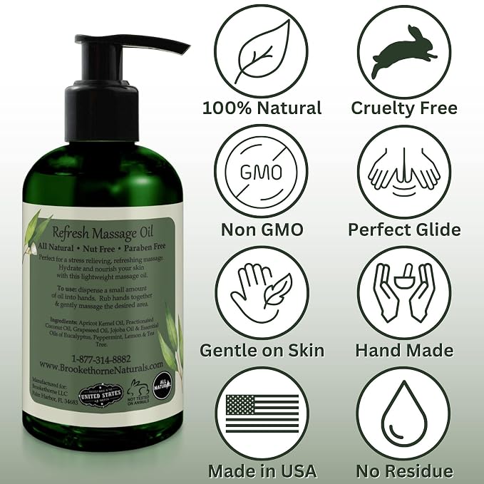 Refresh Massage Oil for Massage Therapy - Image 3