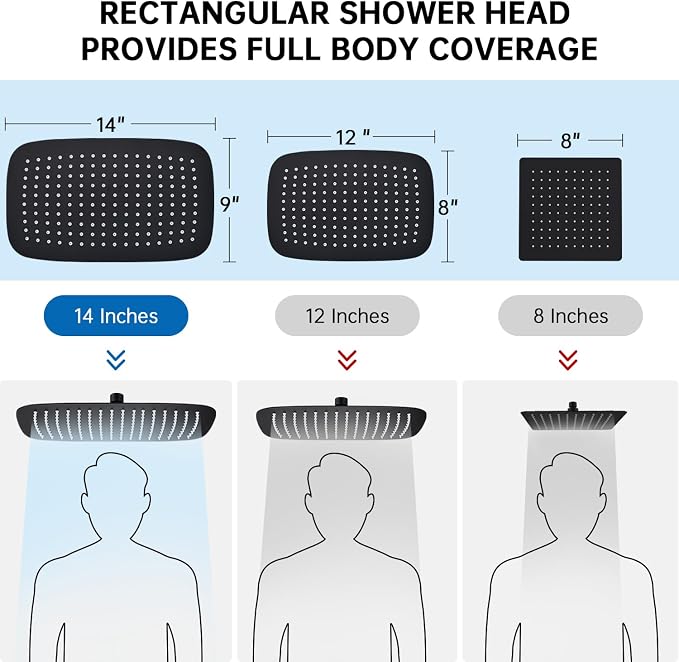 G-Promise All Metal 14 Inch Shower Head - Image 2