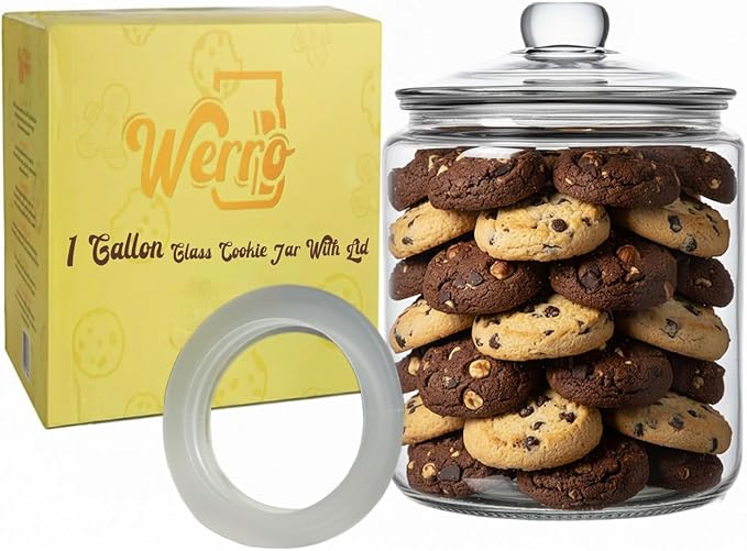 Glass Cookie Jar by Unknown
