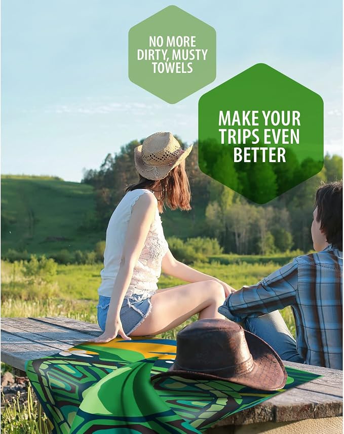 VENTURE 4TH Microfiber Beach Towel: Quick-Dry, Sandproof and Lightweight - Image 8