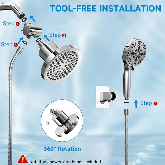 High Pressure Shower Head Combo - Image 6